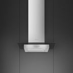 Universal Chimney Cooker Hood, Stainless Steel and Glass