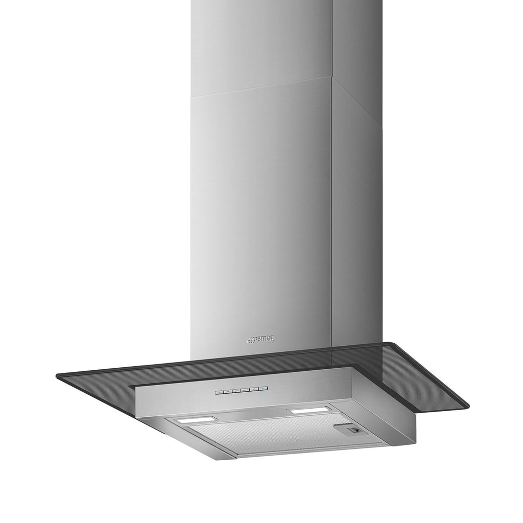 Universal Chimney Cooker Hood, Stainless Steel and Glass