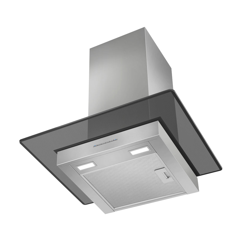Universal Chimney Cooker Hood, Stainless Steel and Glass