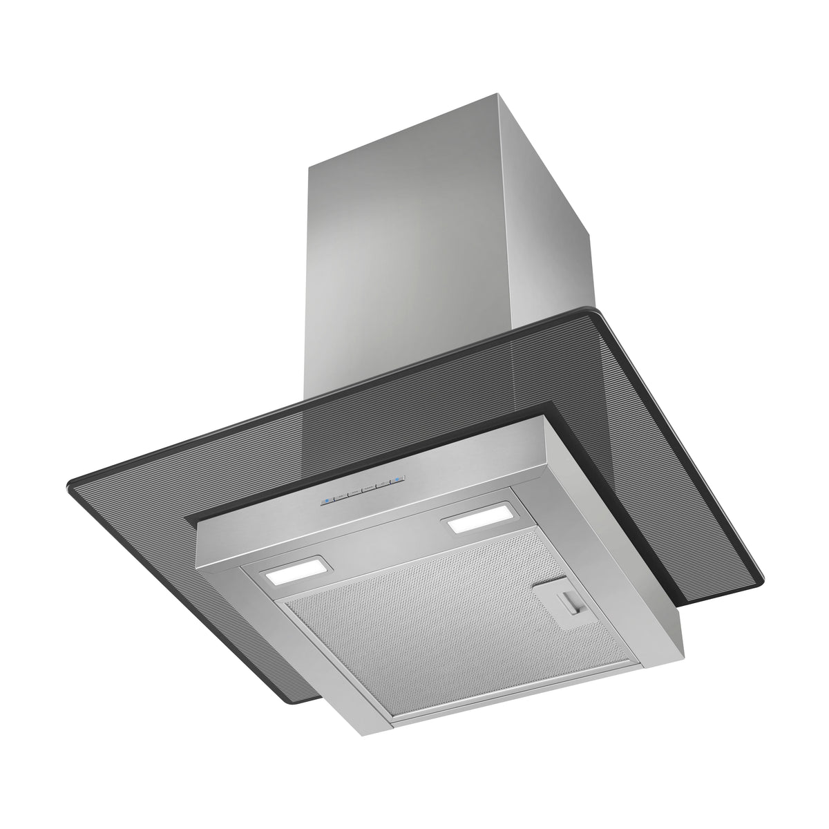 Universal Chimney Cooker Hood, Stainless Steel and Glass