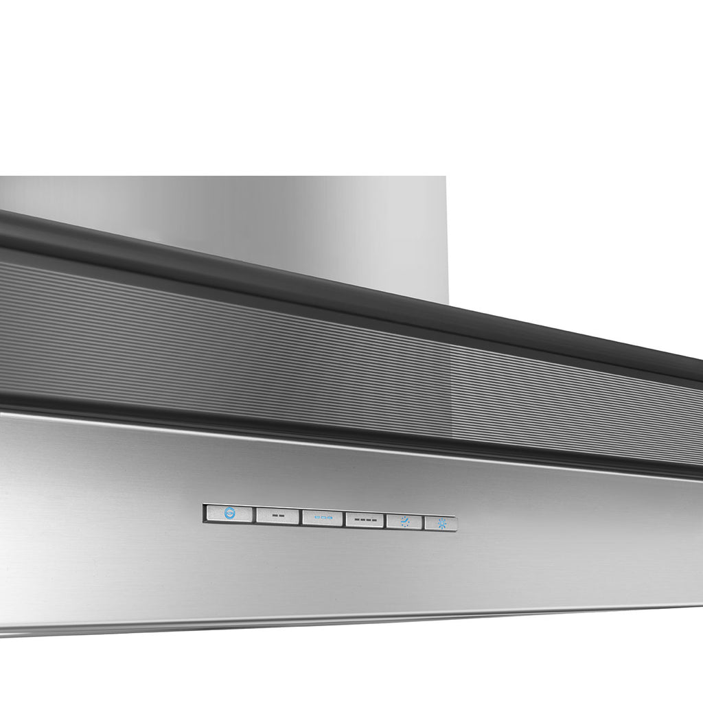 Universal Chimney Cooker Hood, Stainless Steel and Glass
