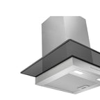 Universal Chimney Cooker Hood, Stainless Steel and Glass