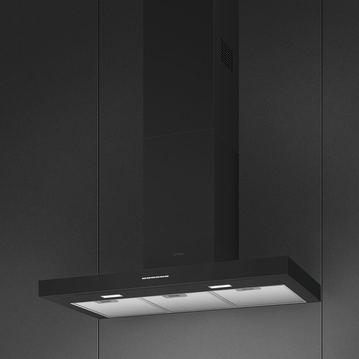 Universal Chimney Cooker Hood, Matte Black