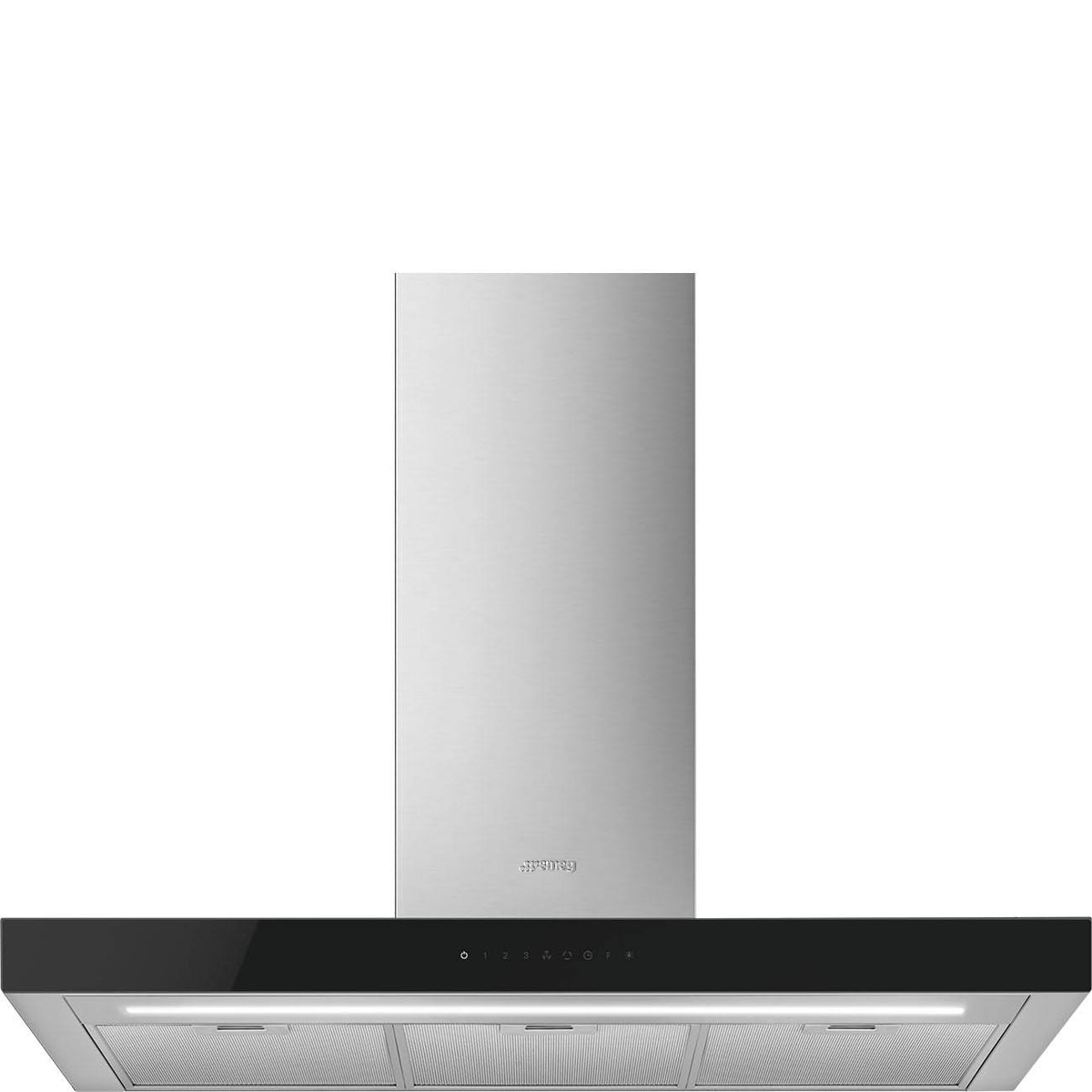 Universal Chimney Cooker Hood, Stainless Steel and Glass