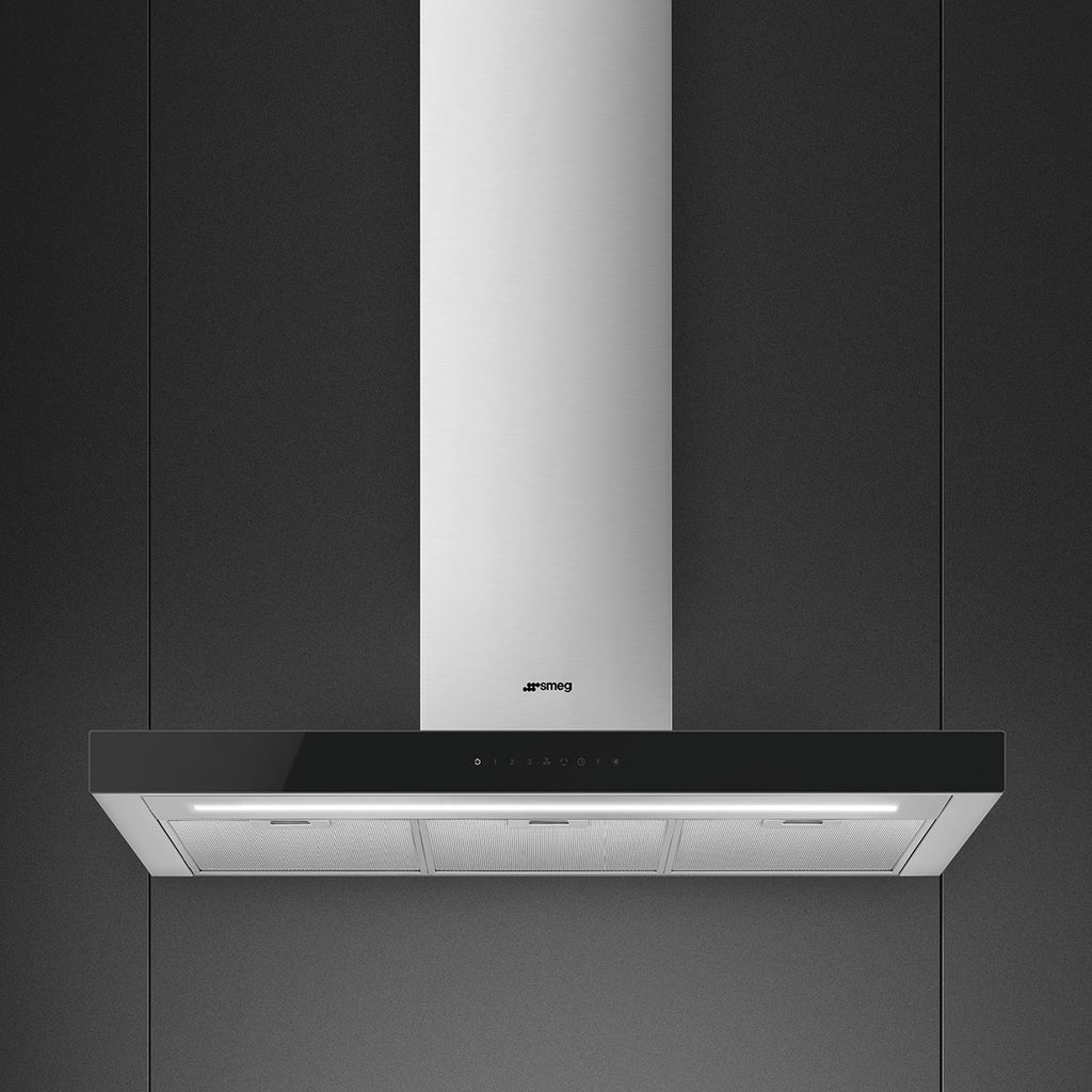 Universal Chimney Cooker Hood, Stainless Steel and Glass