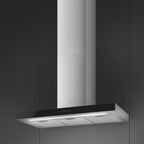 Universal Chimney Cooker Hood, Stainless Steel and Glass