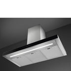 Universal Chimney Cooker Hood, Stainless Steel and Glass