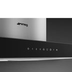 Universal Chimney Cooker Hood, Stainless Steel and Glass