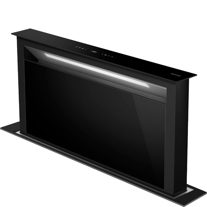 90 cm Universal Downdraft Cooker Hood, Black