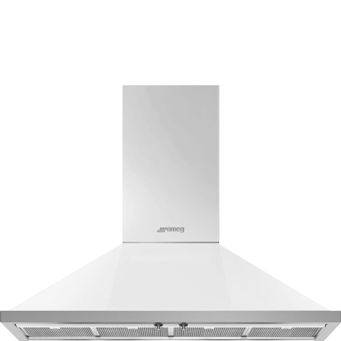 Portofino Chimney Cooker Hood, White