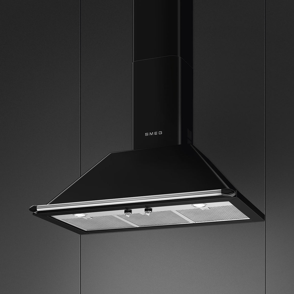 Victoria Chimney Cooker Hood, Black