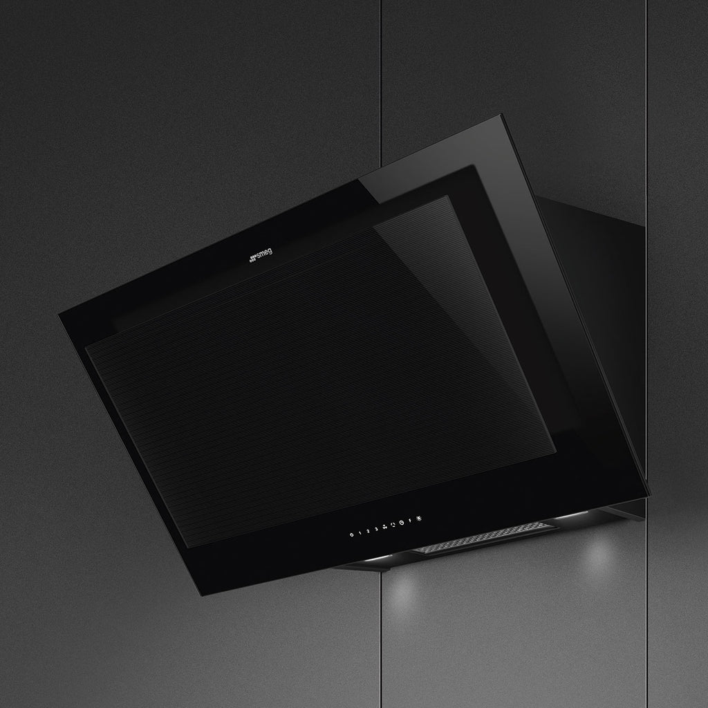 Linea Chimney Cooker Hood, Black