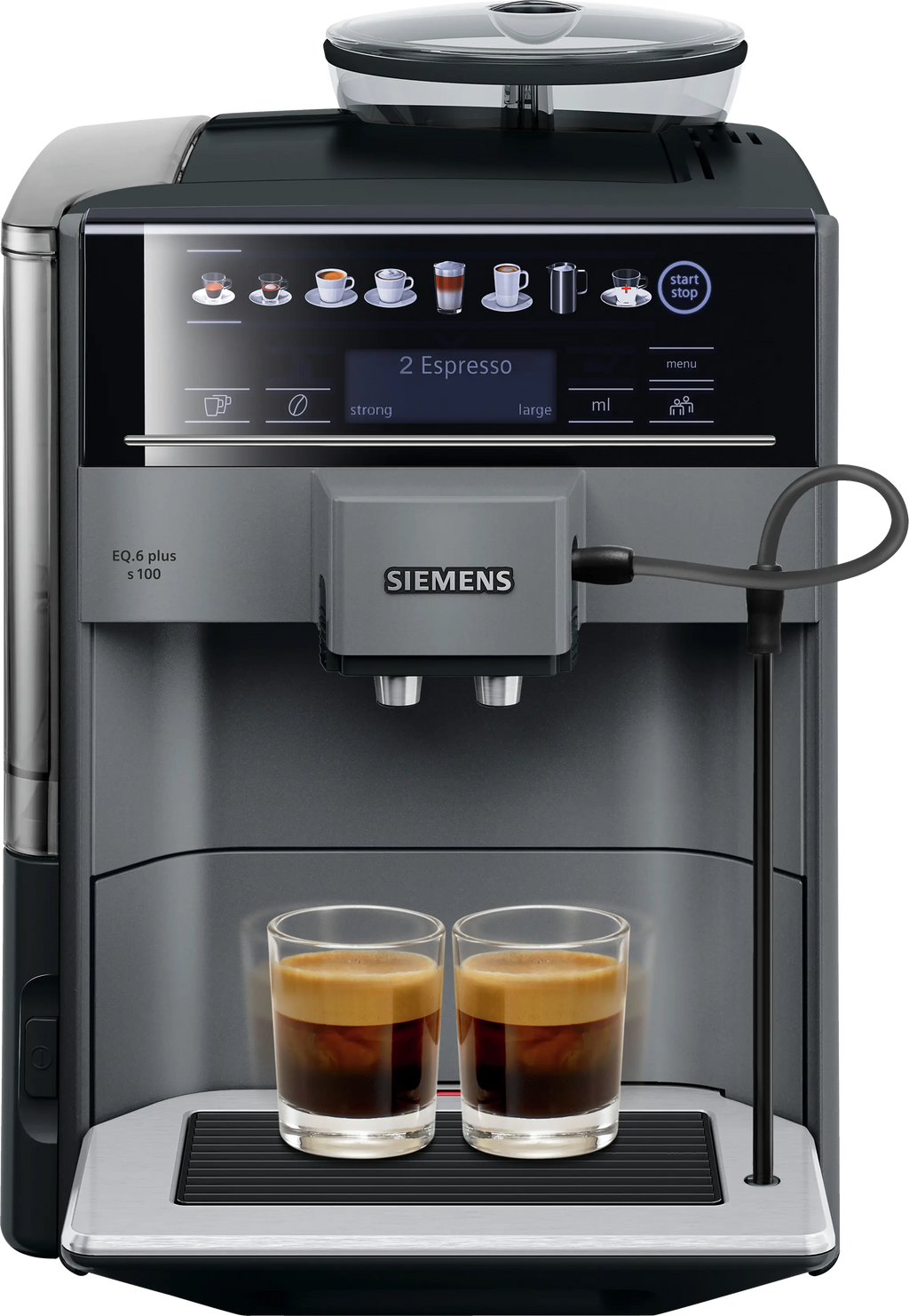 TE651209GB Bean to cup coffee machine EQ6 plus s100 Diamond titanium metallic TE651209GB