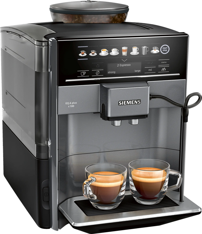 TE651209GB Bean to cup coffee machine EQ6 plus s100 Diamond titanium metallic TE651209GB