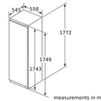 iQ500 Built-in fridge 177.2 x 55.8 cm soft close flat hinge KI81RSOE0G