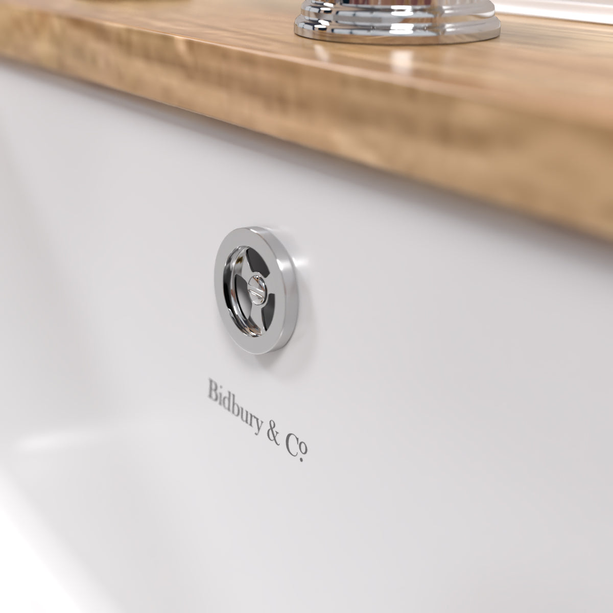 Bidbury & Co Round Overflow — Chrome