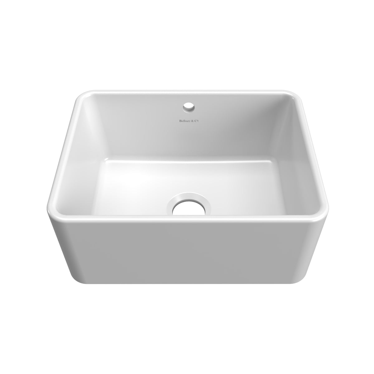 Bidbury & Co Midford Single Bowl Ceramic Butler Sink — White