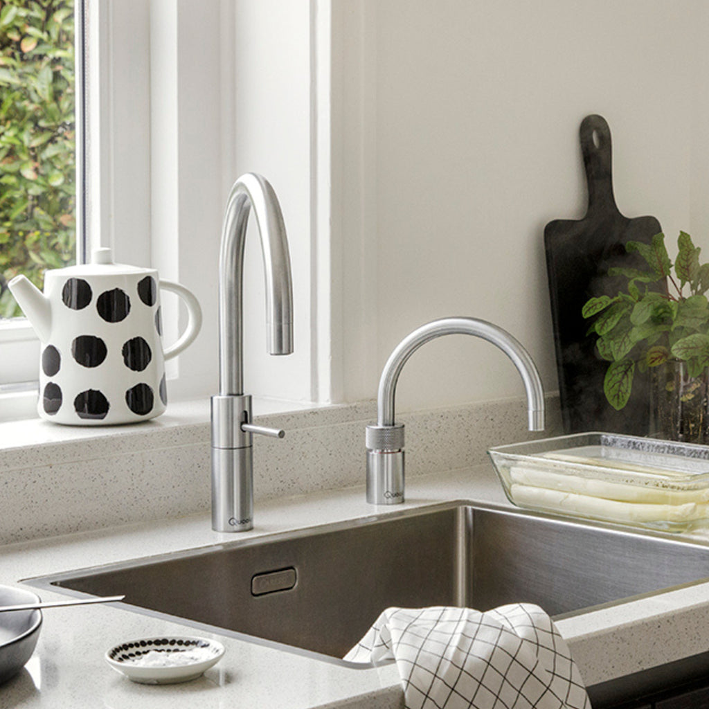 Quooker Nordic Round Twin Taps - Polished Chrome
