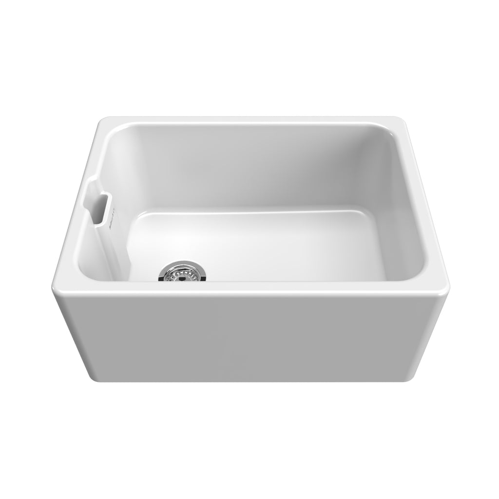 Bidbury & Co Oakford Ceramic Belfast Sink with Weir Overflow — White