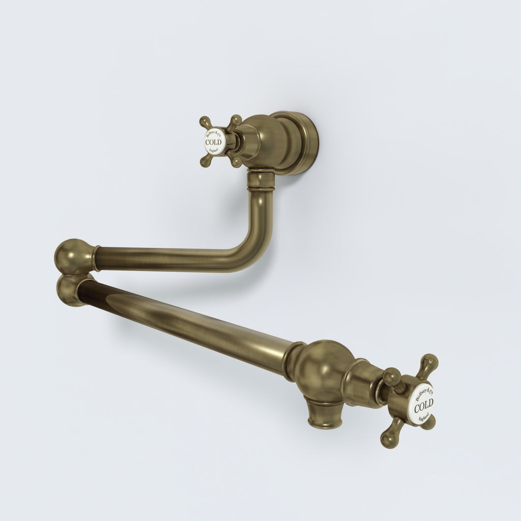 Bidbury & Co Oakridge Pot Filler — Patinated Brass