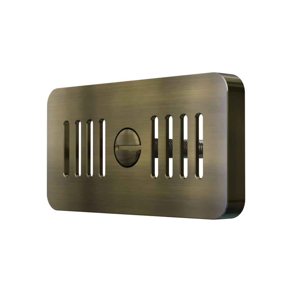 Bidbury & Co Rectangular Overflow — Patinated Brass