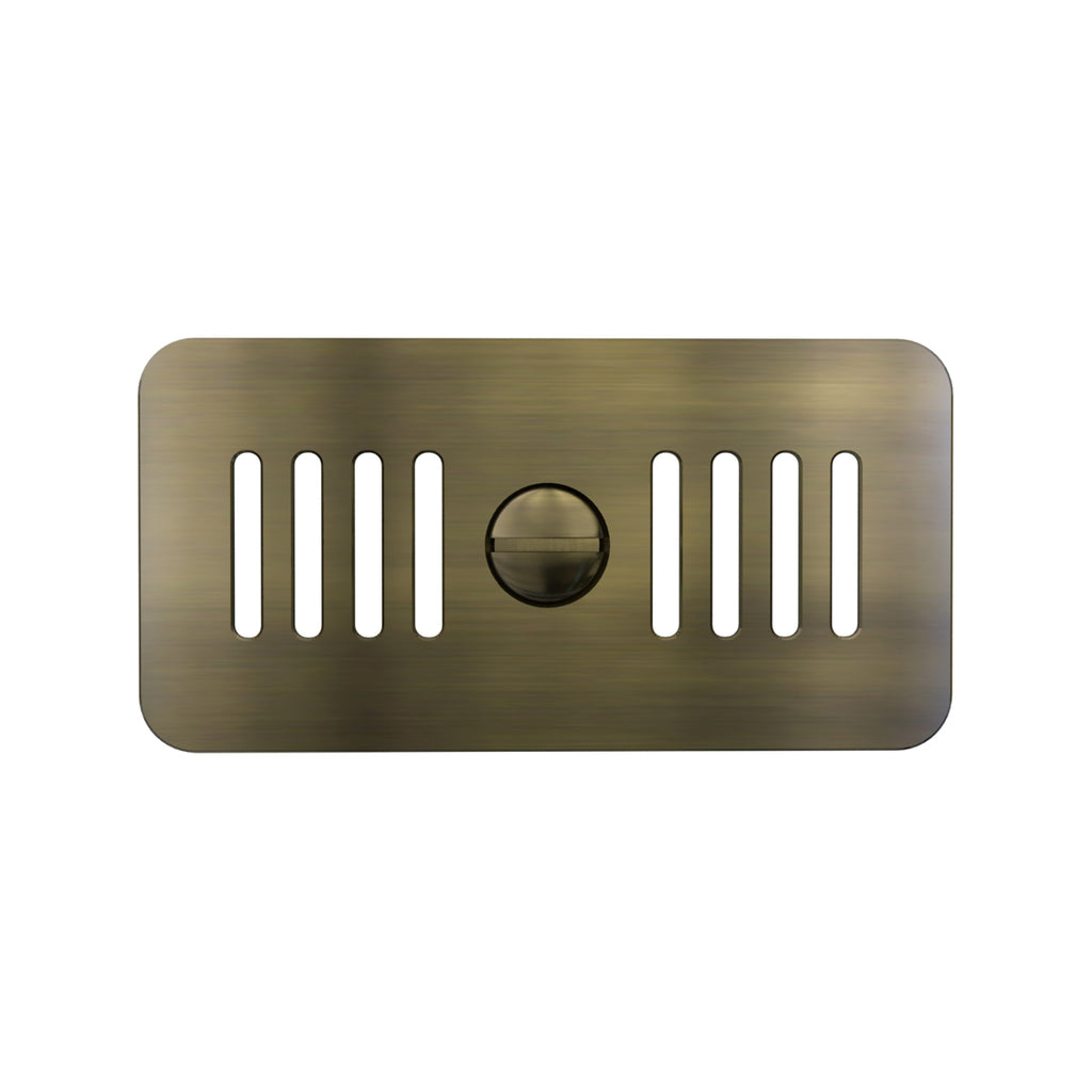 Bidbury & Co Rectangular Overflow — Patinated Brass