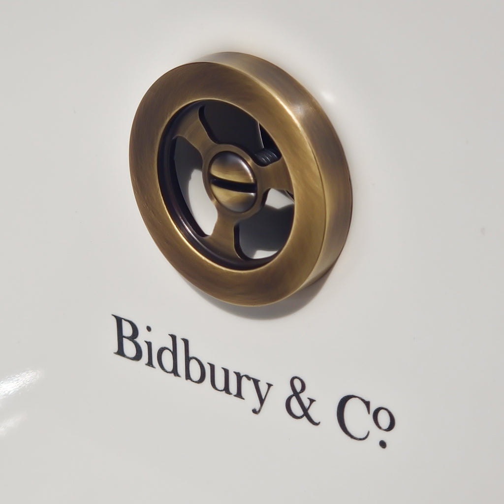 Bidbury & Co Round Overflow — Patinated Brass