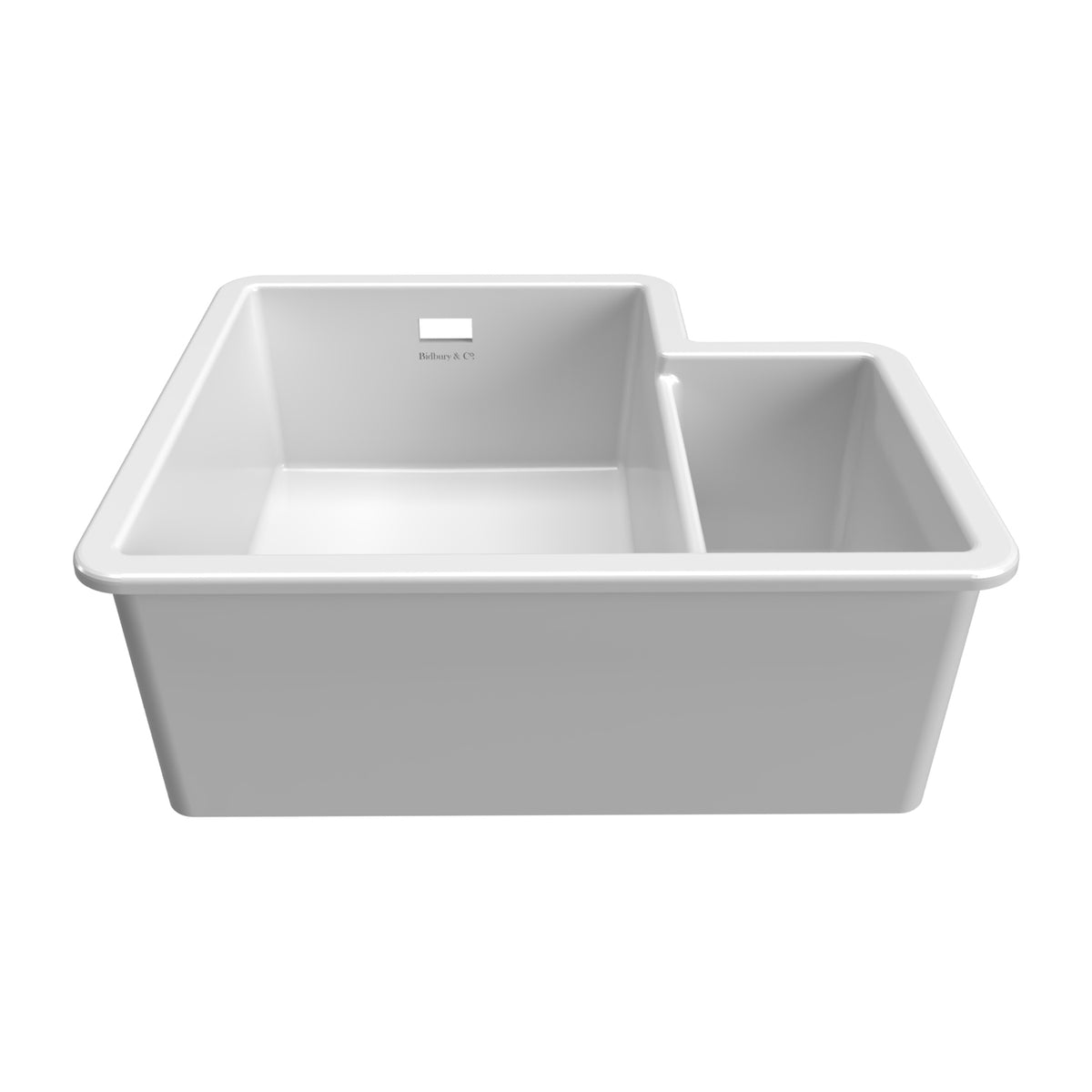 Bidbury & Co Ryeford Ceramic 1.5 Bowl Undermount/Inset Sink — White