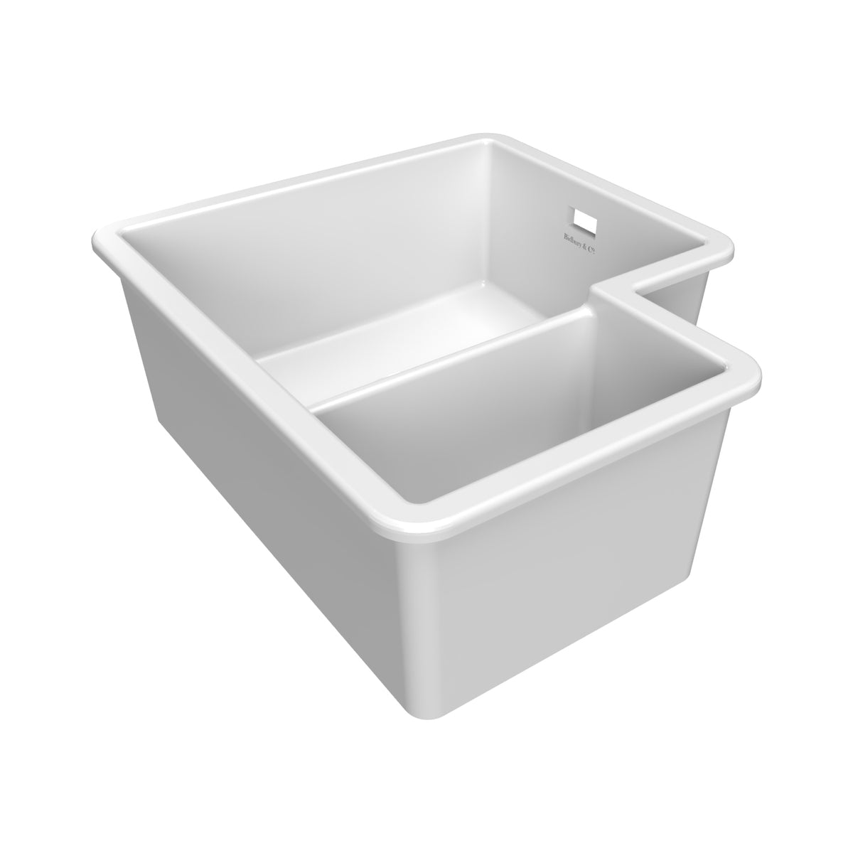 Bidbury & Co Ryeford Ceramic 1.5 Bowl Undermount/Inset Sink — White