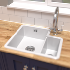 Bidbury & Co Ryeford Ceramic 1.5 Bowl Undermount/Inset Sink — White