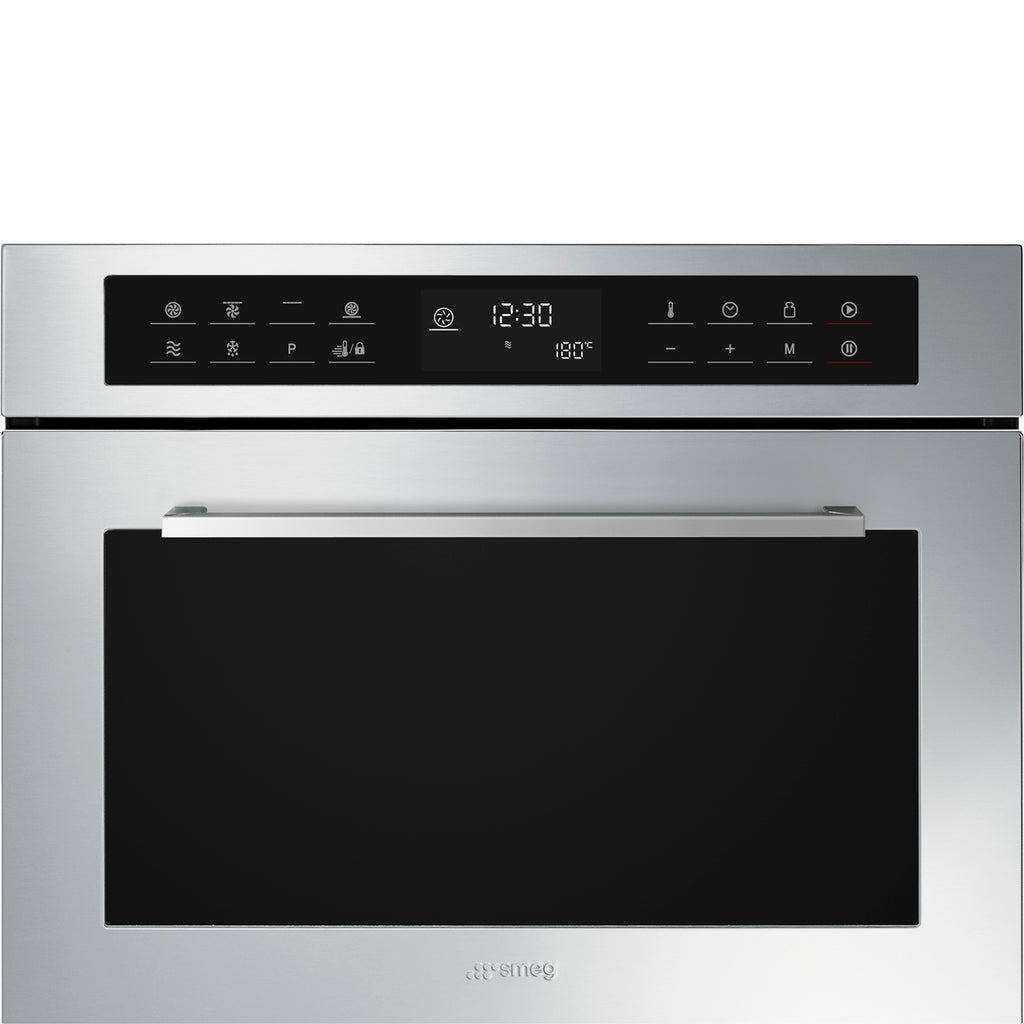 Cucina 45cm Compact Built-In Oven & Microwave, Stainless steel