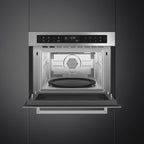 Cucina 45cm Compact Built-In Oven & Microwave, Stainless steel