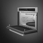 Cucina 45cm Compact Built-In Oven & Microwave, Stainless steel