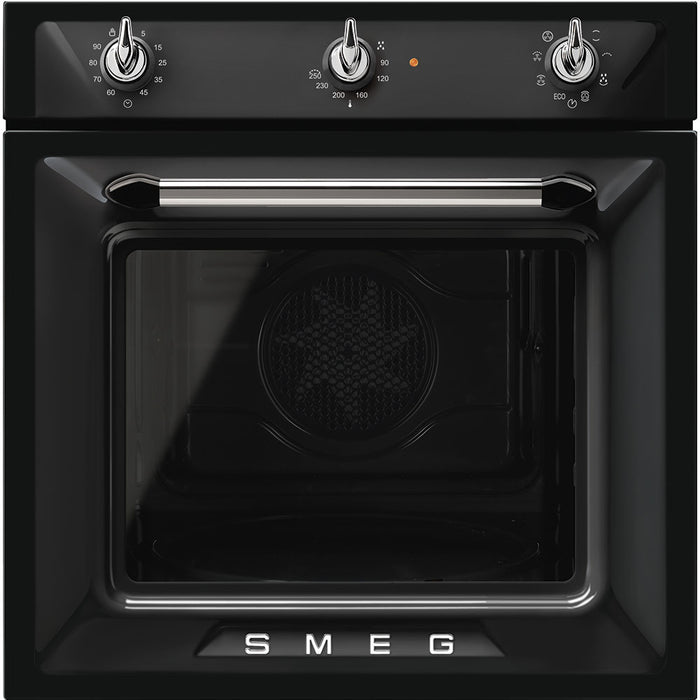 Victoria 60cm Built-In Single Oven, Black
