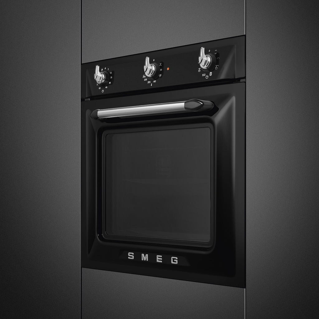Victoria 60cm Built-In Single Oven, Black