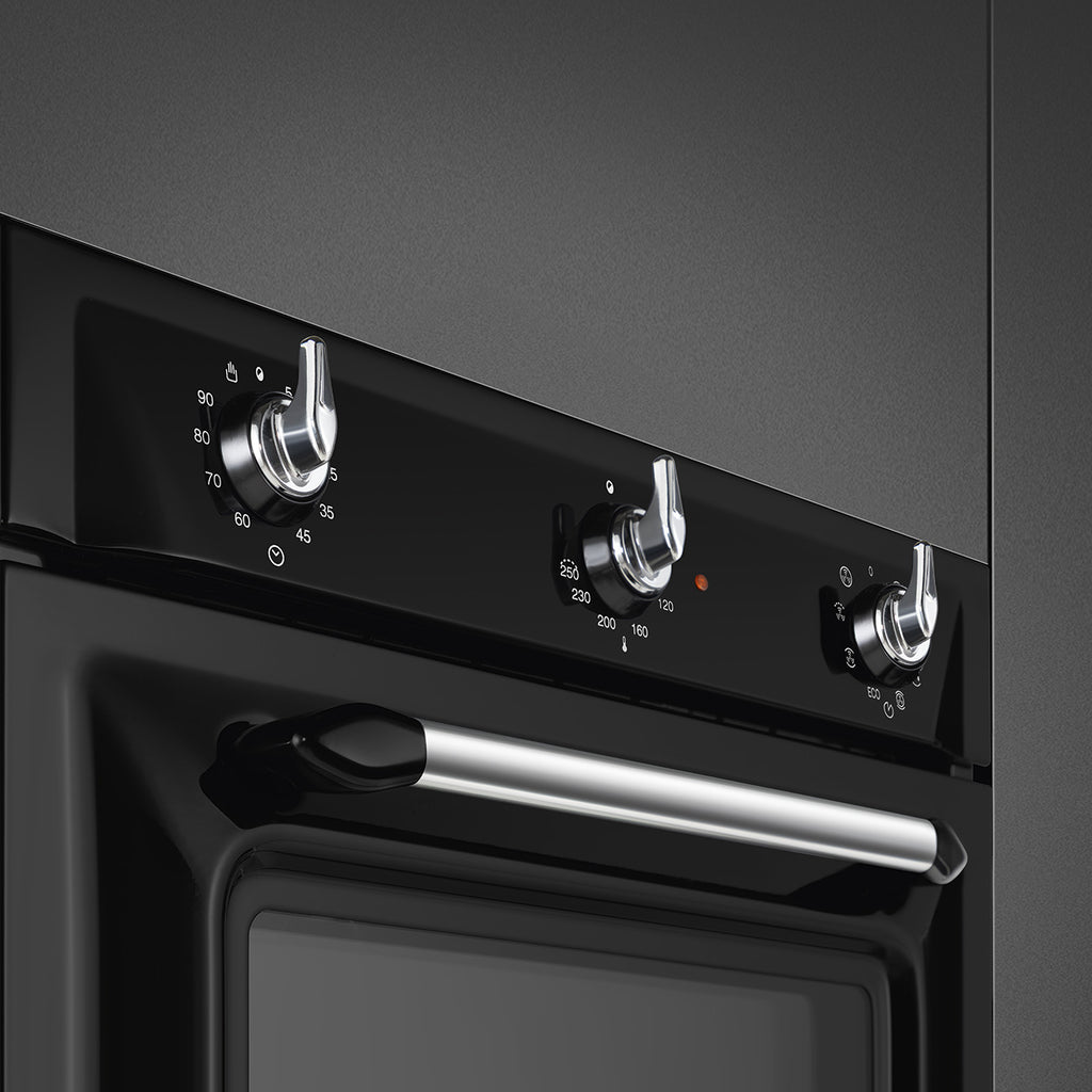 Victoria 60cm Built-In Single Oven, Black