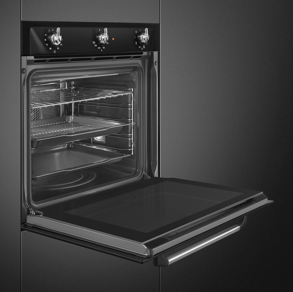 Victoria 60cm Built-In Single Oven, Black