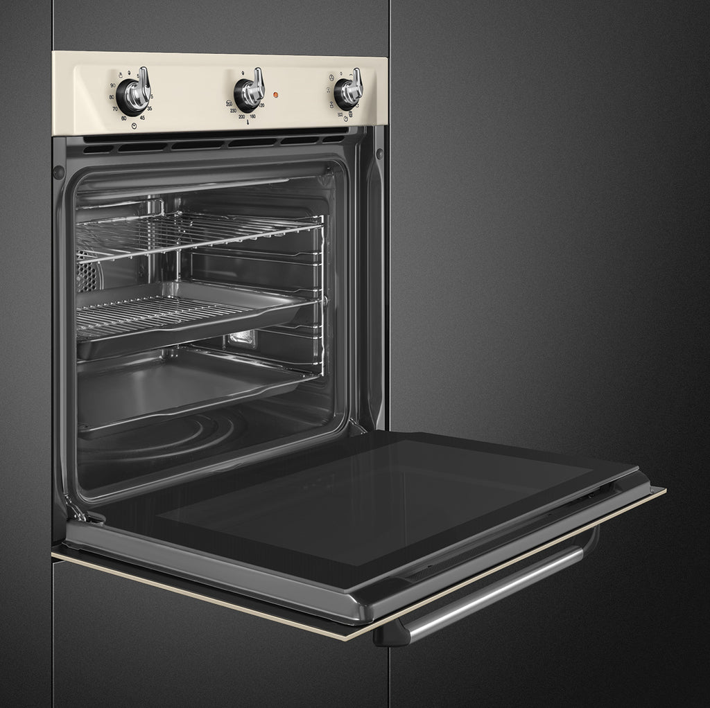 Victoria 60cm Built-In Single Oven, Cream