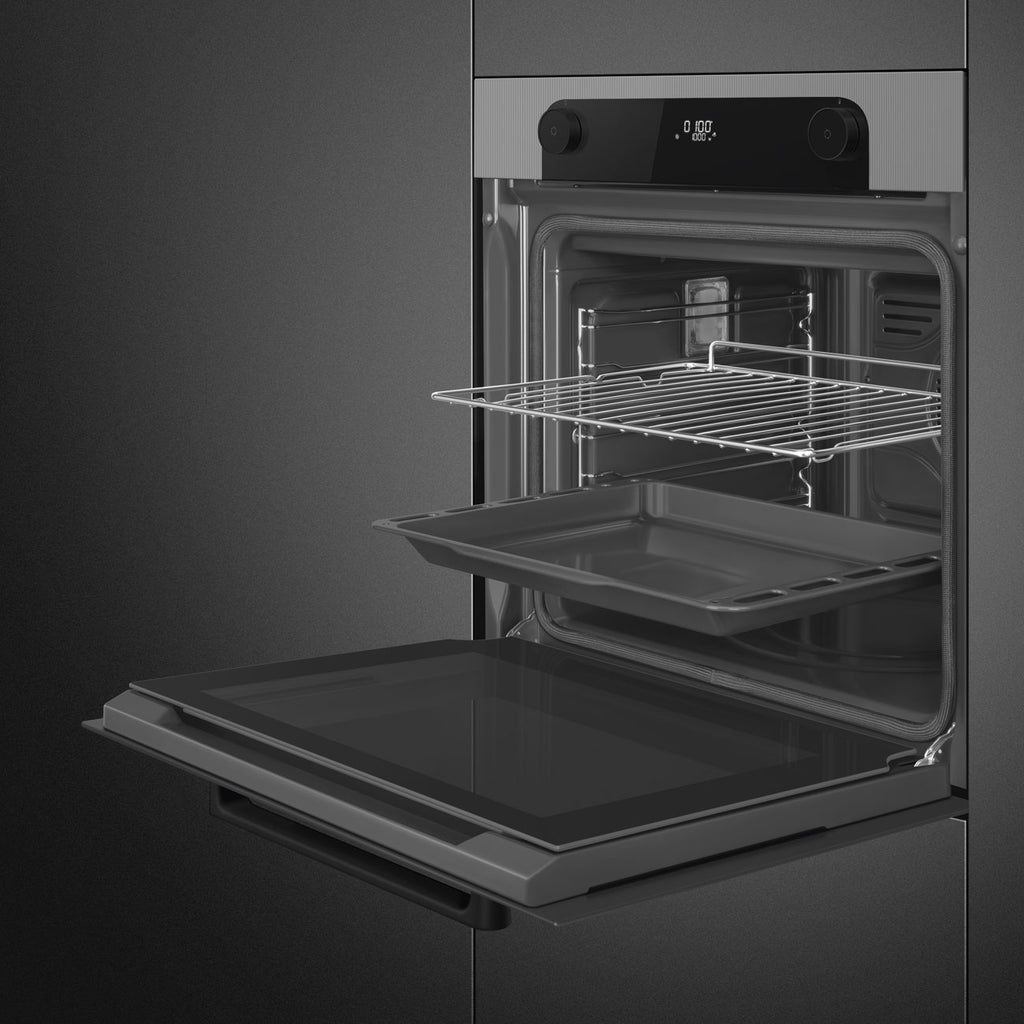 Musa 60cm Built-In Single Oven, Silver