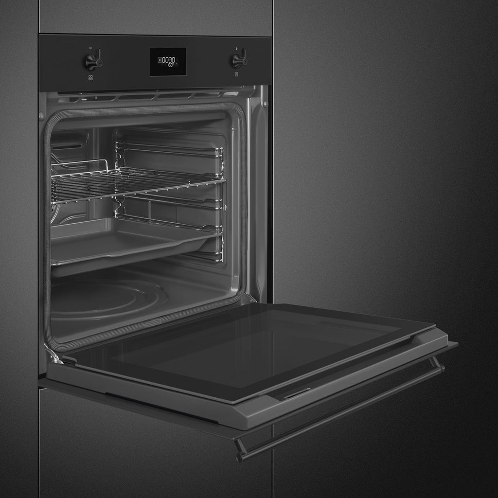 Classic 60cm Built-In Single Oven, Matte Black