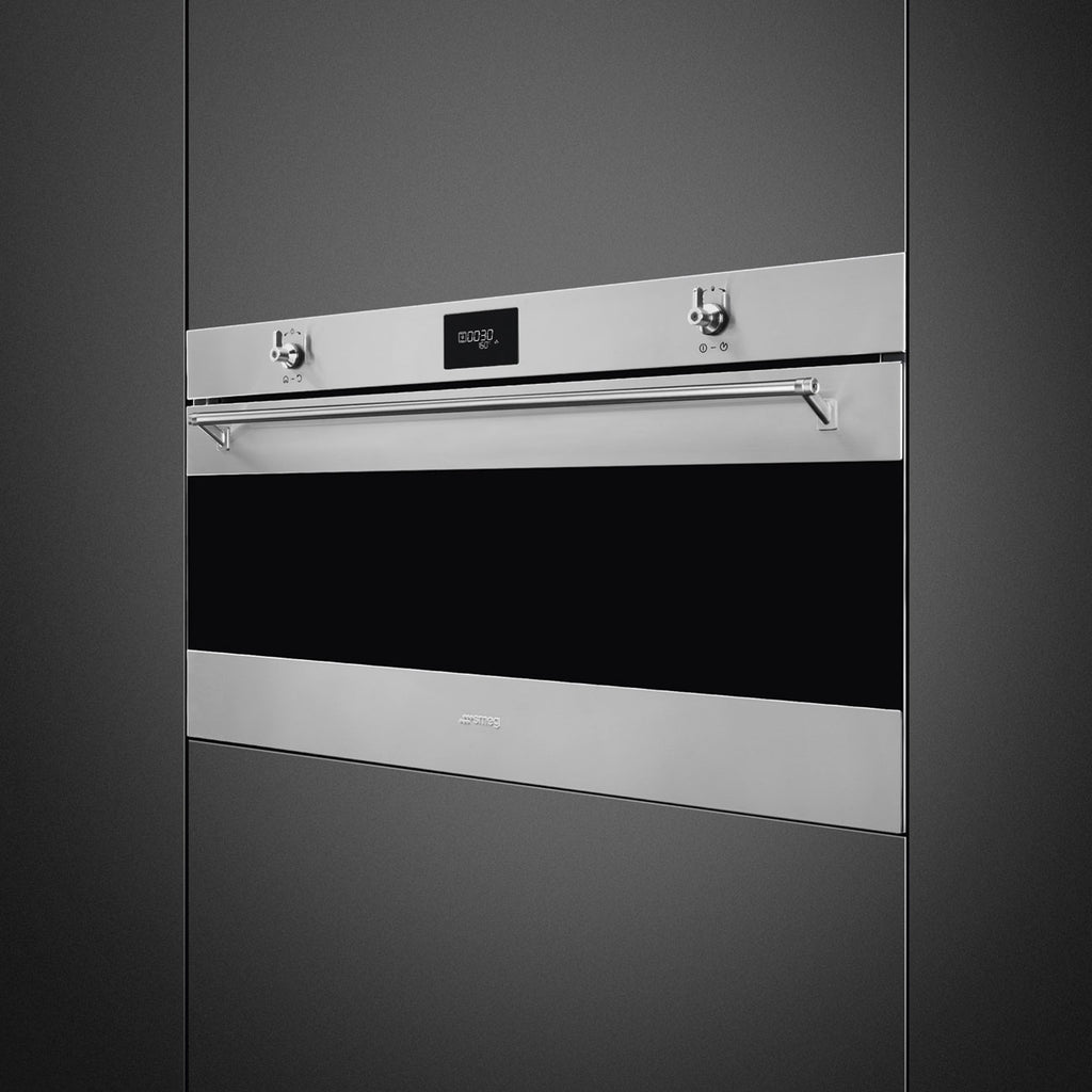 Classic Built-In 90cm Single Ovens (Reduced-Height) Pyrolytic Self Cleaning Single Oven