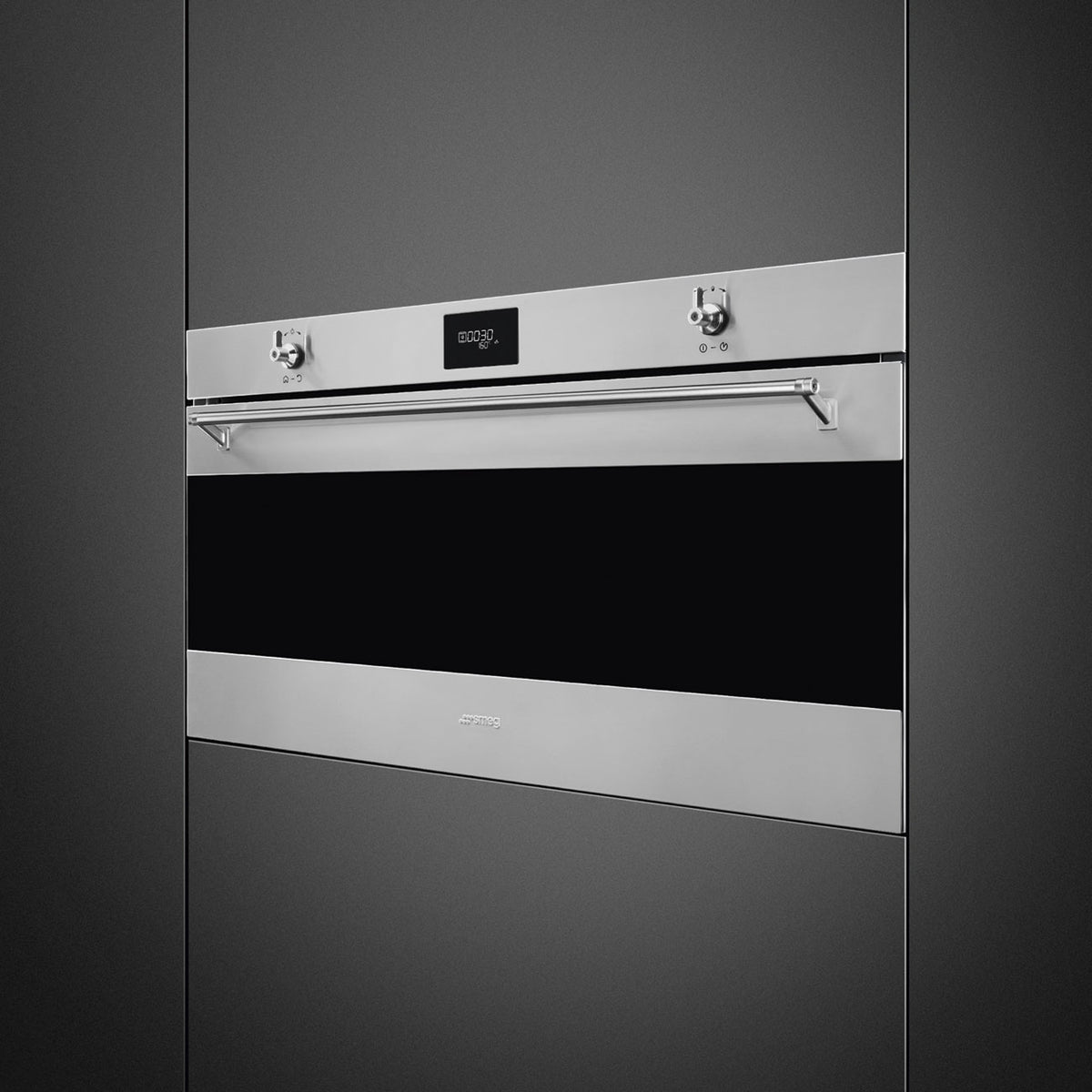 Classic Built-In 90cm Single Ovens (Reduced-Height) Pyrolytic Self Cleaning Single Oven