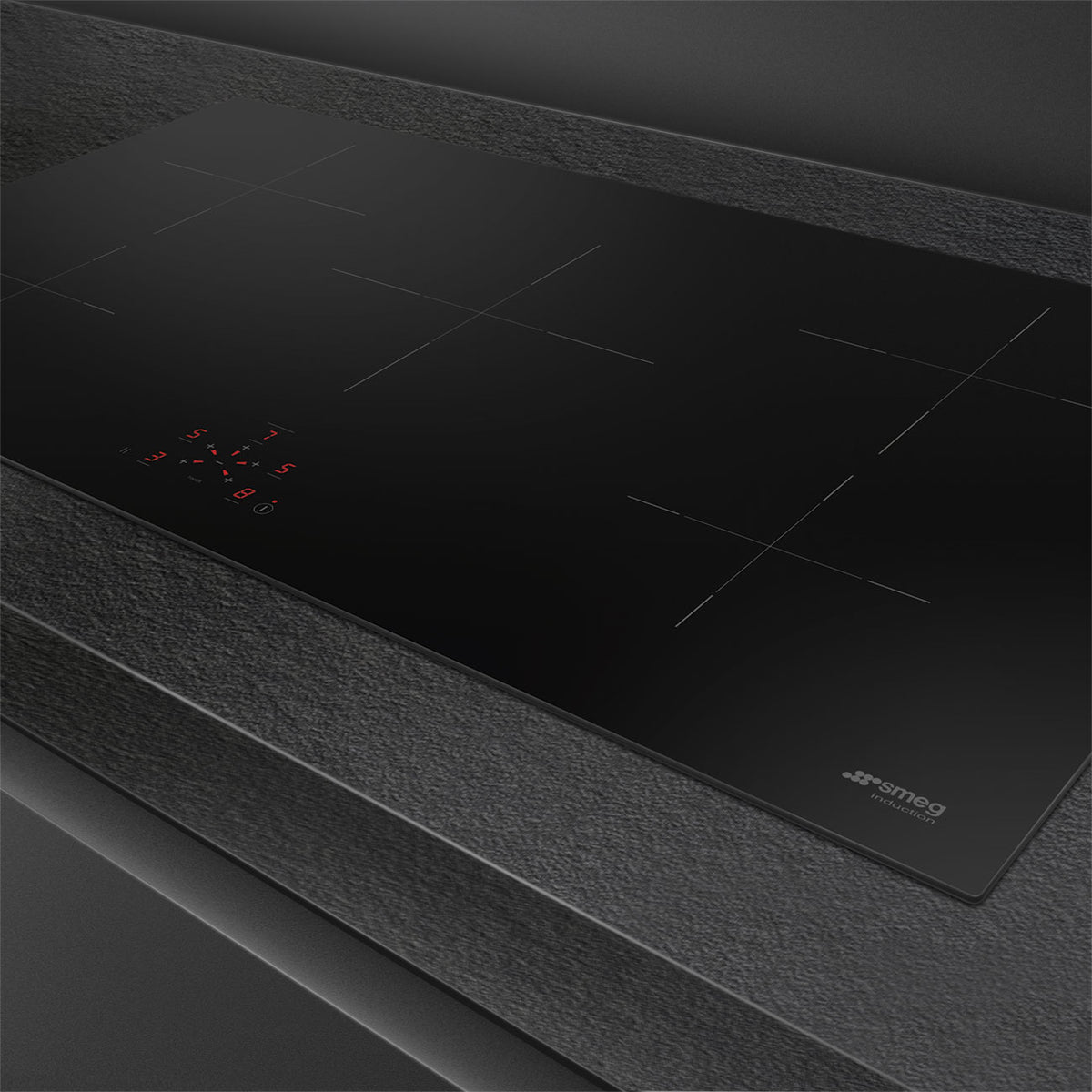 90 cm Universal Induction Hob, Black Glass
