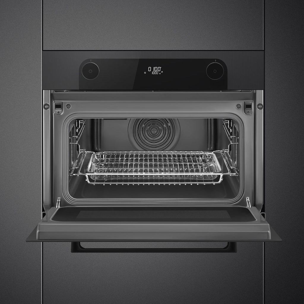 Musa 45cm Compact Built-In Oven & Micro combi Microwave, Black