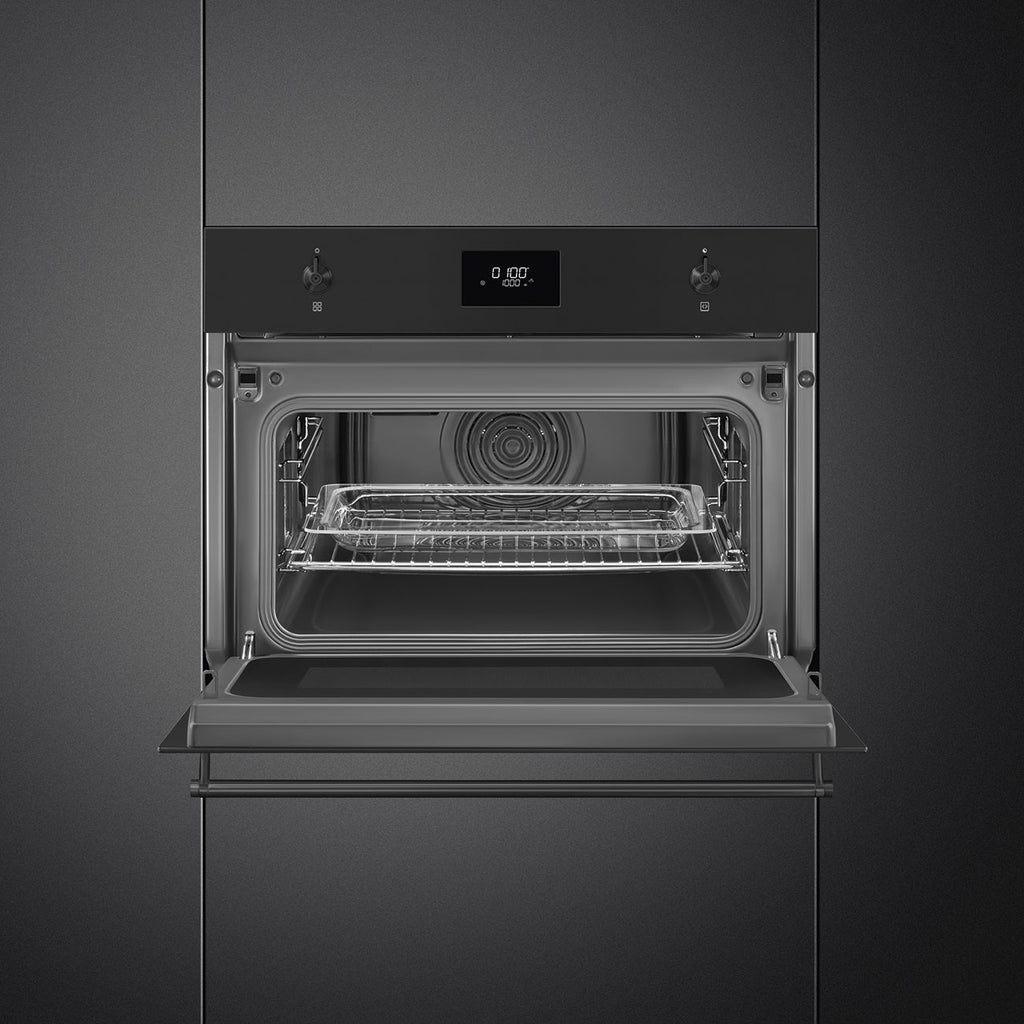 Classic 45cm Compact Built-In Oven & Micro combi Microwave, Matte Black