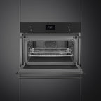 Classic 45cm Compact Built-In Oven & Micro combi Microwave, Matte Black