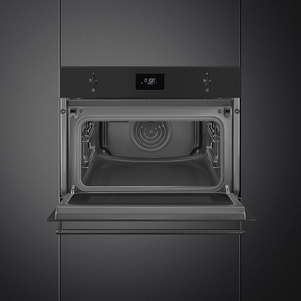 Classic 45cm Compact Built-In Oven & Micro combi Microwave, Matte Black