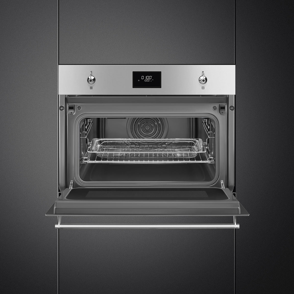 Classic 45cm Compact Built-In Oven & Micro combi Microwave, Stainless steel