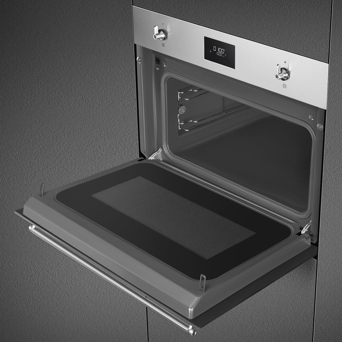 Classic 45cm Compact Built-In Oven & Micro combi Microwave, Stainless steel