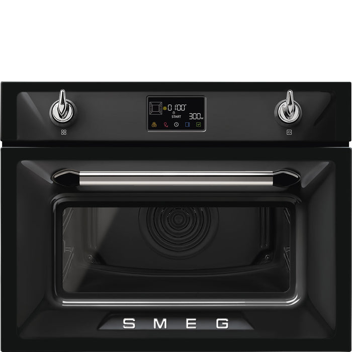 Victoria 45cm Compact Built-In Oven & Micro combi Microwave, Black
